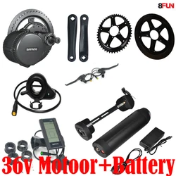 Bafang Motor BBS01 BBS02 36V 500W Mid Drive Motor 8fun Electric Bike Engine Conversion Kit 36V 15Ah Lithium Battery Kits