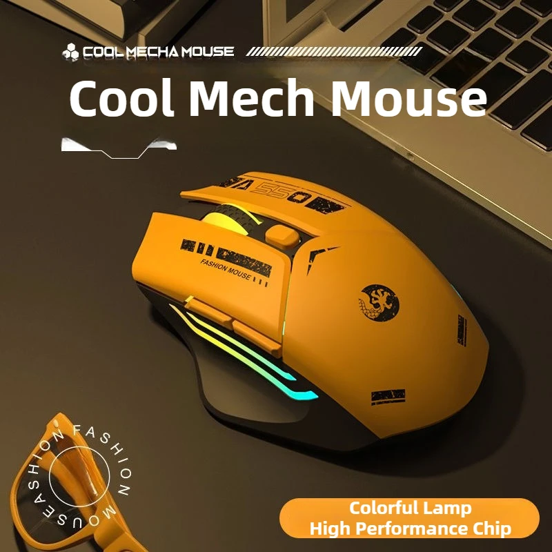 

G550 Беспроводная игровая мышь 2,4G Bluetooth Mech Style Эргономичная RGB подсветка Type-C DPI Регулируемые мыши для офисных игр