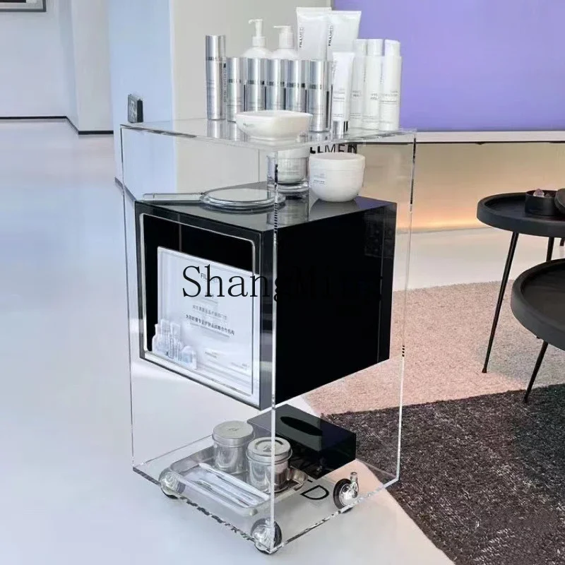 SM acrylic multi-function tool cart Instrument base Storage rack Mobile trolley