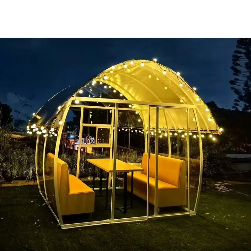 

Outdoor Afternoon Tea Restaurant Glass Room Spherical Transparent Bubble House