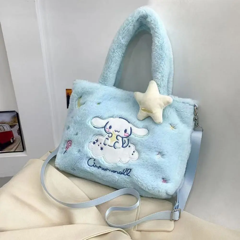 Hello Kitty urocza torba kobiety pluszowa torba na ramię Kuromi Cinnamoroll melodia torebki Sanrio Kawaii Mini dla dzieci CartoonBag prezenty