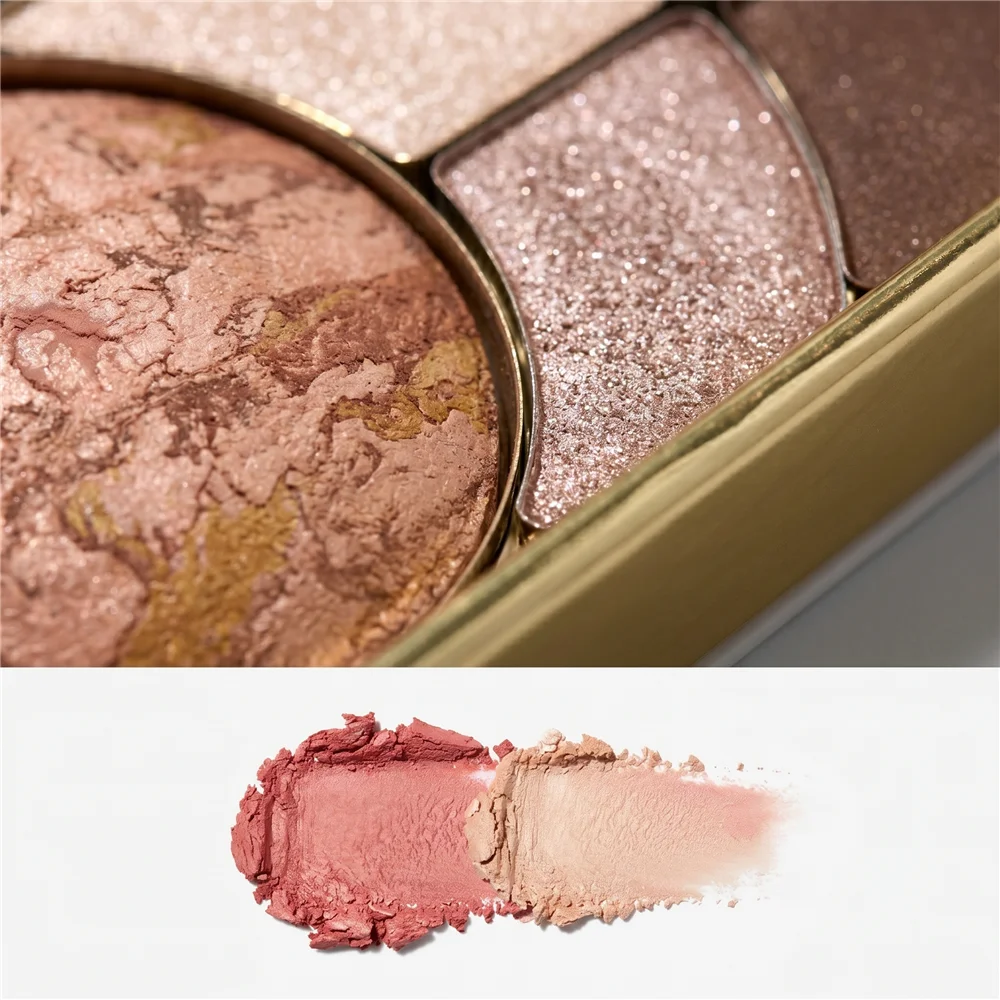 Gilded Radiance Palette, Intense Shimmer & Matte Sculpting, High-End Glow for All Skin Tones, The Ultimate Travel-Friendly Glow