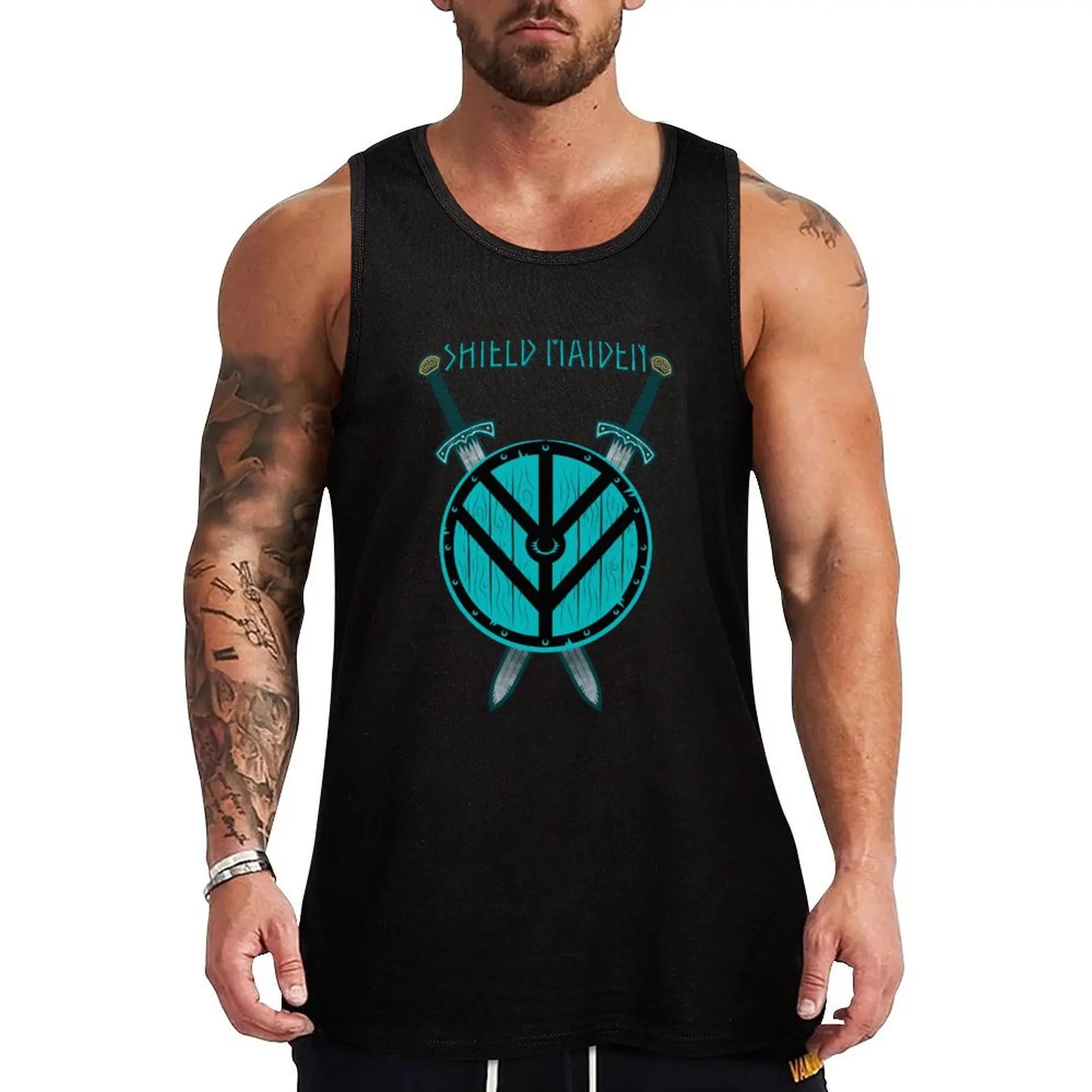 Viking Shield Maiden Badass Women Warriors Tank Top Cool Dry Tank Top Lightweight Summer Sleeveless Top
