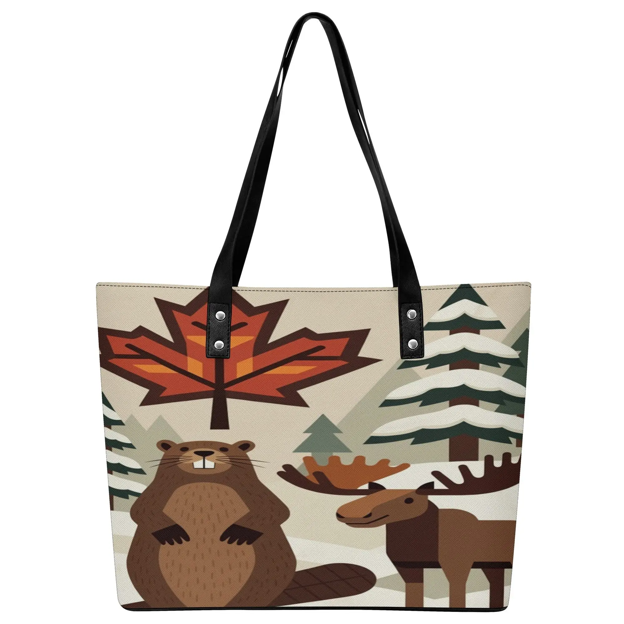 Customized Canadian Women's Handbag Large Capacity High-Quality Storage Bag Portable Shoulder Bag Christmass Women's Bag