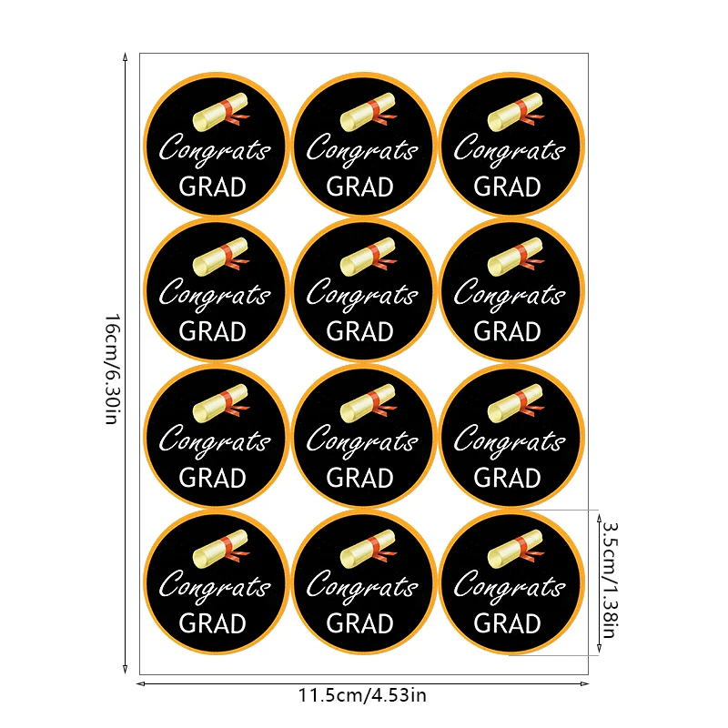 120pcs Graduation Stickers Graduation 2024 Gift Labels Sticker Congratulation Graduation High School Graduation Party Decoration