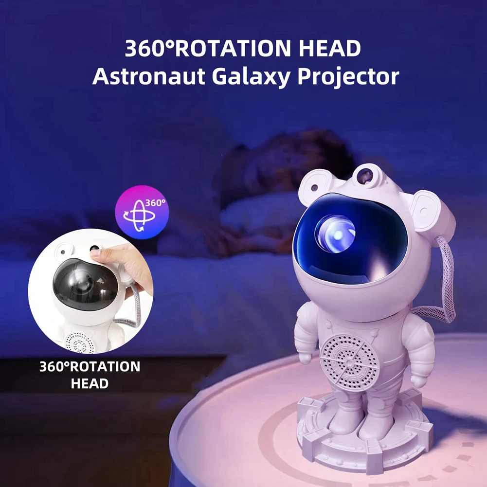 POP-lGalaxy Night Light Star Astronaut Galaxy Proyektor dengan Speaker Bluetooth, Timer, Remote - Sempurna untuk Kamar Tidur &
