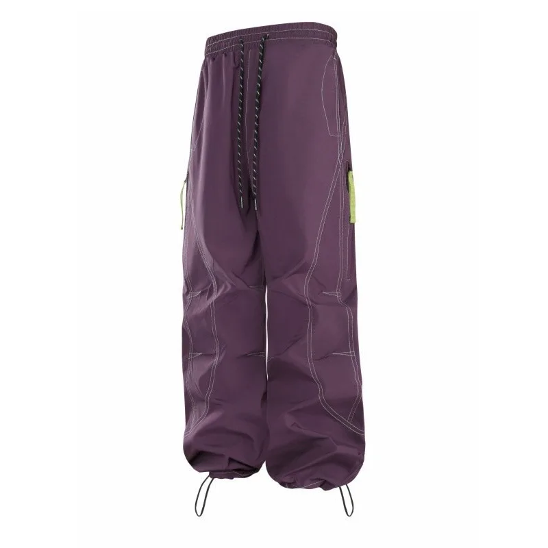 Outdoor Soft Shell Charging Pants Men's and Women's Three-proof Quick-drying Paratrooper Pants Loose Hiking Overalls Climbing