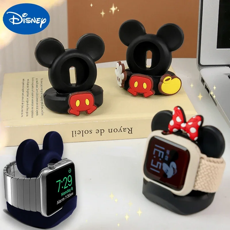 Disney Mickey Wireless Charger Stand for IWatch 45/44/42/41/40/38mm Cartoon Desk Charge Stand Holder for Apple Watch 8 SE 7 6 5