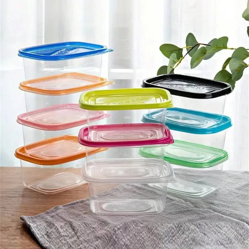 Food Storage Microwave Safe - 10pcs Stackable & Reusable Transparent Rectangular