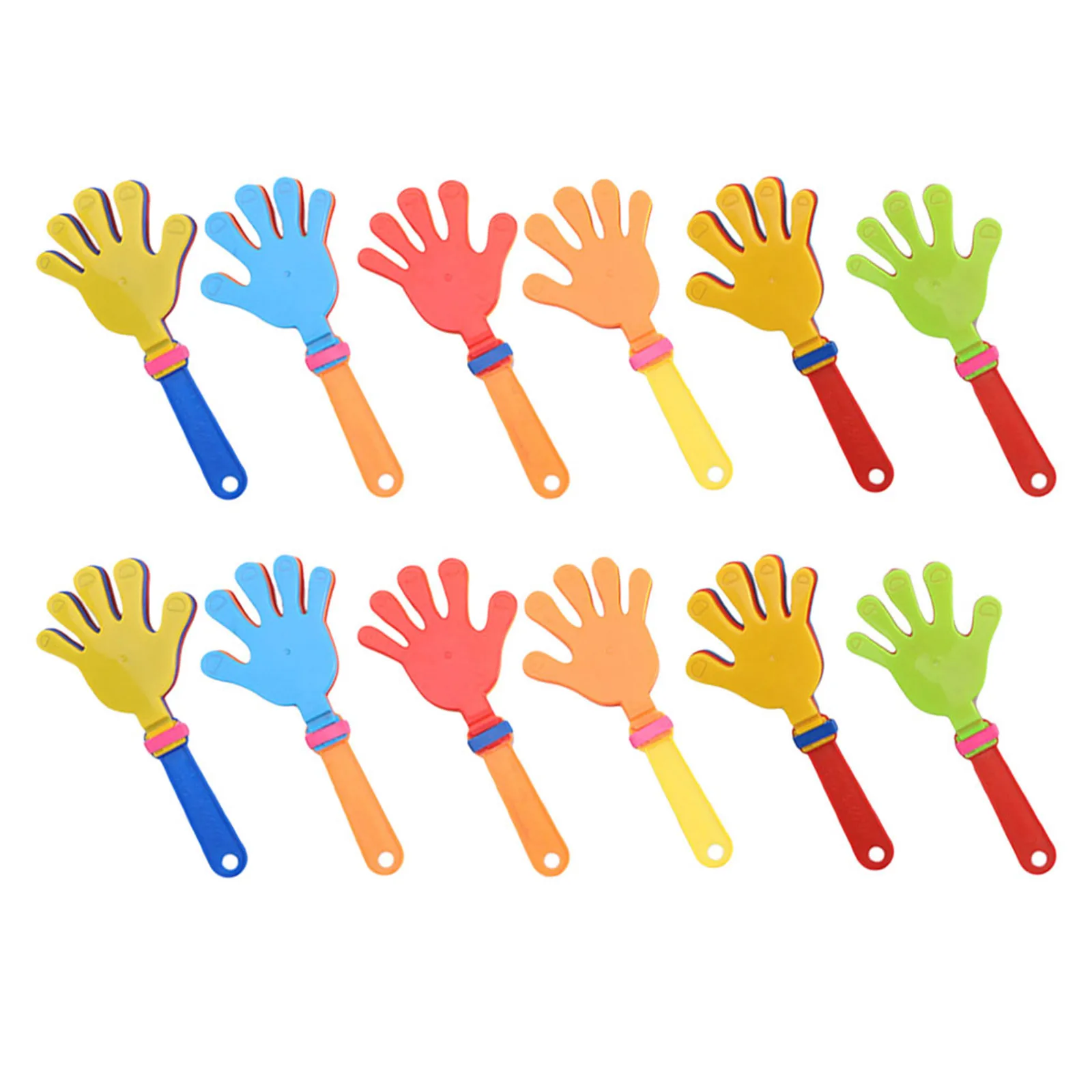 

12pcs Hand Clapper Colored Plastic Party Favors Festival Carnival Decorations Reusable Noise Makers For Sports Events Party