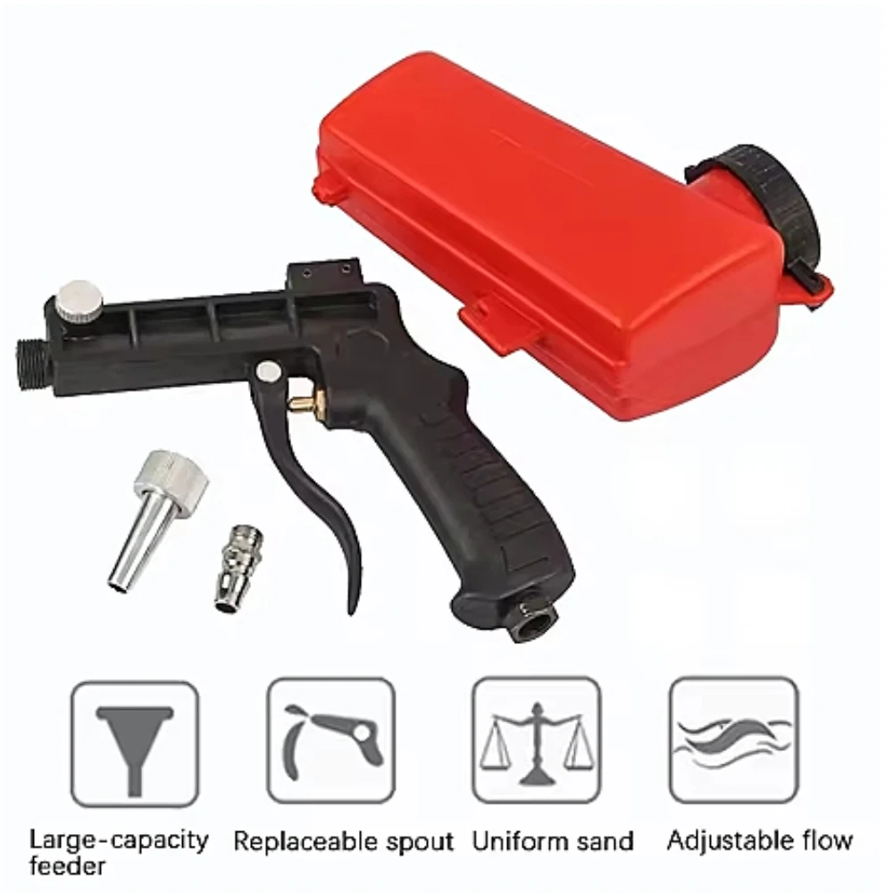 Pistolet de sablage réglable, Machine de sablage Portable, petite machine de sablage pneumatique portative par gravité
