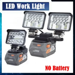 12W Cordless LED Worklight 5600LM W/USB Fast Charge for Ridgid AEG 18V Li-Ion Battery Camping Portable Lantern(NO Battery )