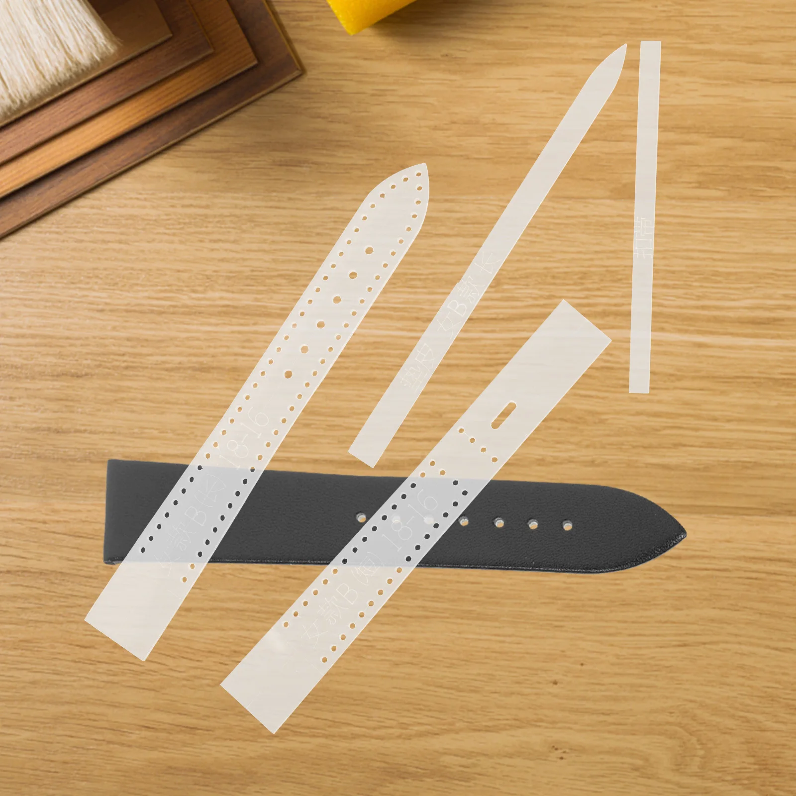 

4Pcs Acrylic Watchband Stencil Clear Templates for DIY Craft and Work Watchband Stencil Watch Strap Template