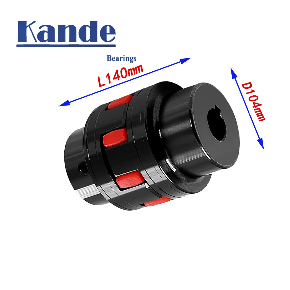 

1PC kande GR48 XL6 D104L140 15/18/22/28/32/35/40/60mm CNC Motor Ballscrew Jaw Spider Plum Steel Shaft Coupler Flexible Couplin