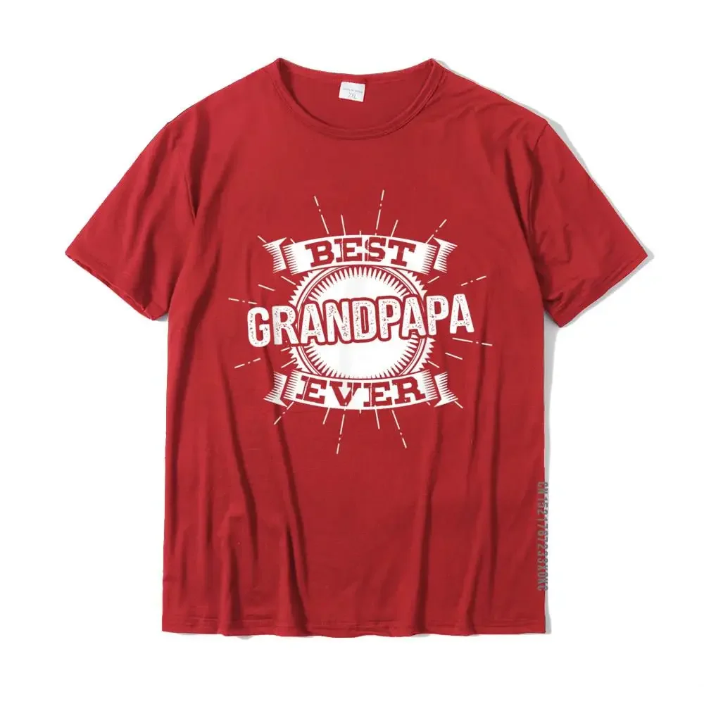 Best Grandpapa Ever Father's Day Gift For Grandpa Shirt Normal Mens T Shirt Prevalent Cotton Tops & Tees Casual