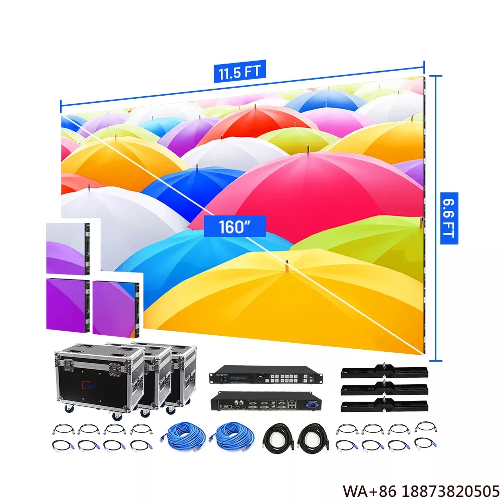 شاشة LED Vcore عالية الجودة للإيجار الداخلي P2.9 P3.91 P4.81 شاشة جدارية رقمية جدار فيديو جدار الحفل الإعلان