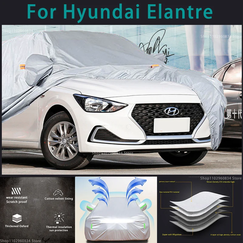 

For Hyundai Elantre 210T Waterproof Full Car Covers Outdoor Sun uv protection Dust Rain Snow Protective Auto Protective cover