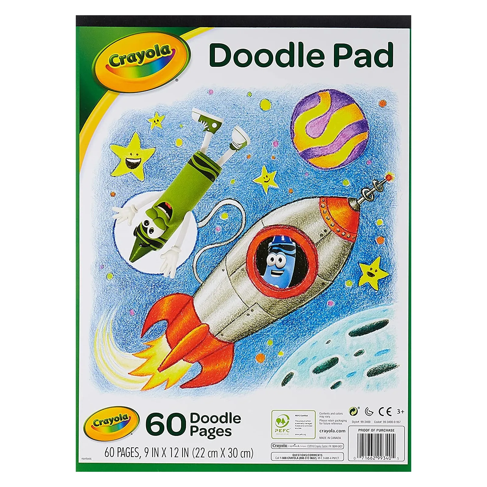 

Crayola планшет для рисования, 9x12 дюймов, 60 листов и строительная бумага, 96 листов, подарки для детей