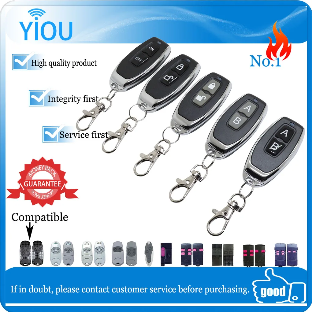 

YIOU Copy remote 433MHz wireless controller for electric doors, retractable doors, garage doors