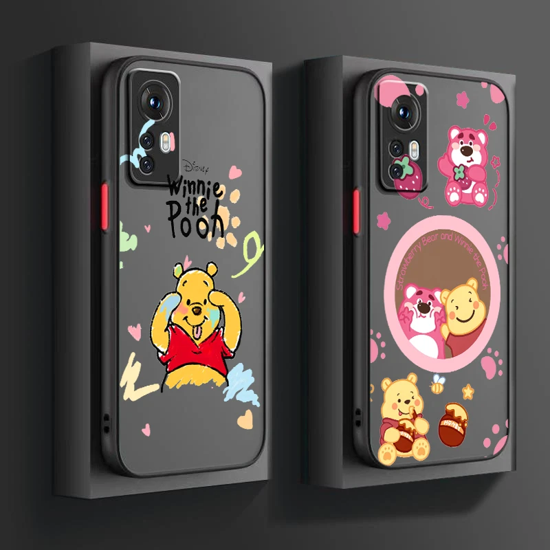 

Disney Winnie Pooh For Xiaomi Mi 13 12 12T 11T 11 11i 10T 10 9T Pro Lite Ultra 5G Frosted Translucent Cover Capa Fundas
