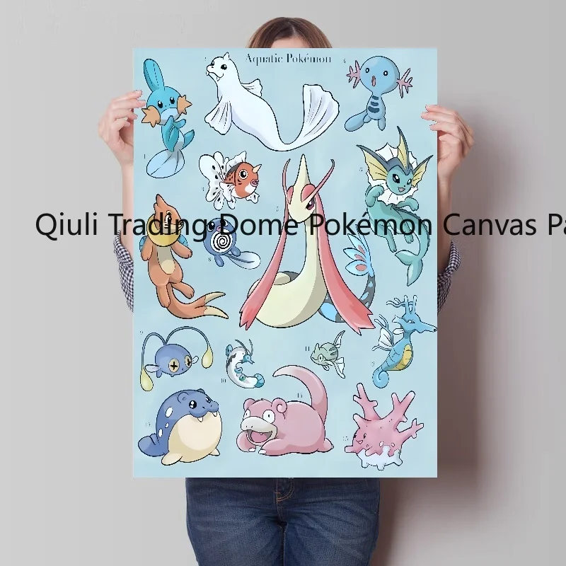 Klassische Anime Pokemon Leinwand Malerei Bulbasaur Squirtle Poster Bild Wand kunst Kinderzimmer Dekoration lebende Wohnkultur Geschenke