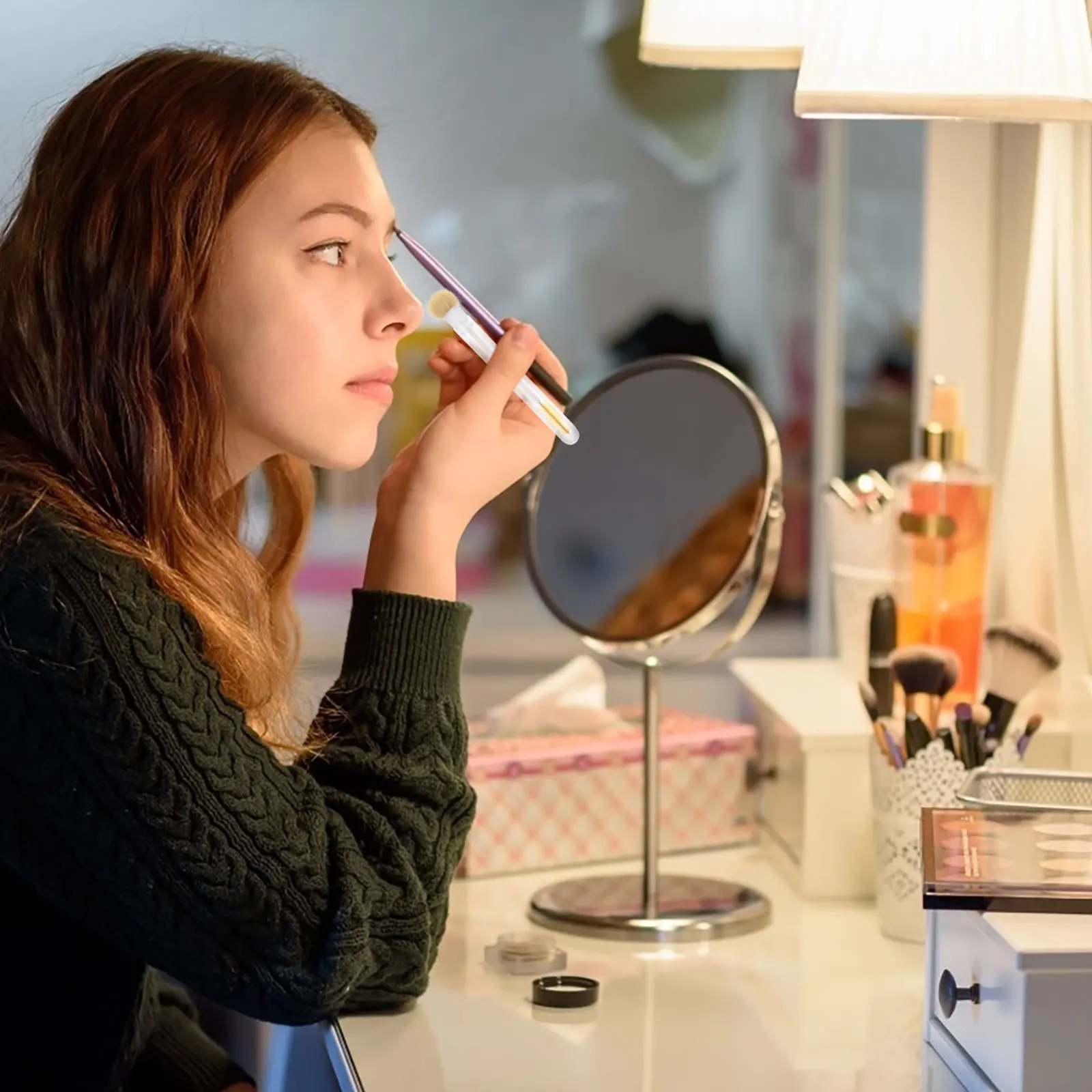 5pcs 속눈썹 브러쉬 메이크업 브러쉬 테스트 튜브 애플리케이터 휴대용 여성 눈썹 래쉬 마스카라 브러쉬 튜브 디자인 개별