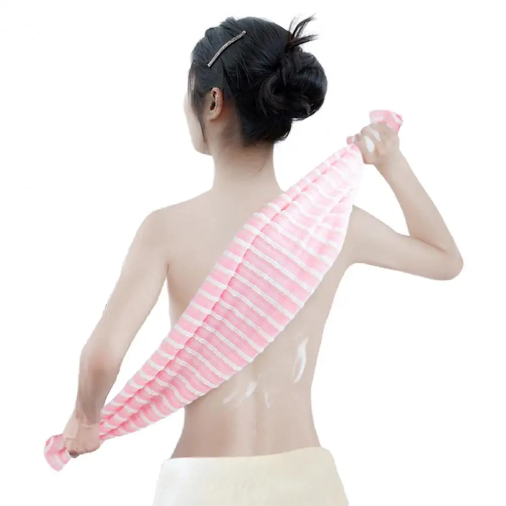 Exfoliating Shower Cloth Bath Towel with Foaming Net 2pcs Exfoliating Shower Towels with Foaming Net Long Strip Back for Men
