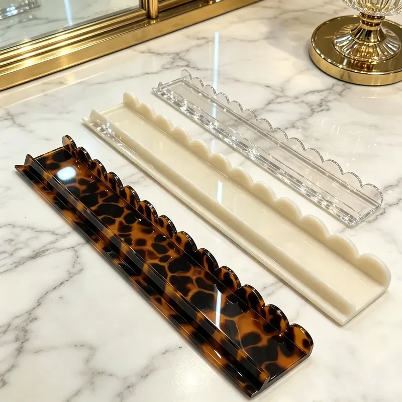 4 Players Acrylic Mahjong Rule Card Pearl Mahjong Pusher Rack