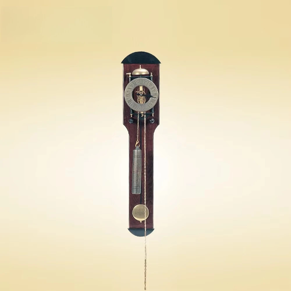 Retro Mahogany Mechanical Clock Classic Exquisite Antique Pure Copper Gear Frame Wall Clock with Pendulum