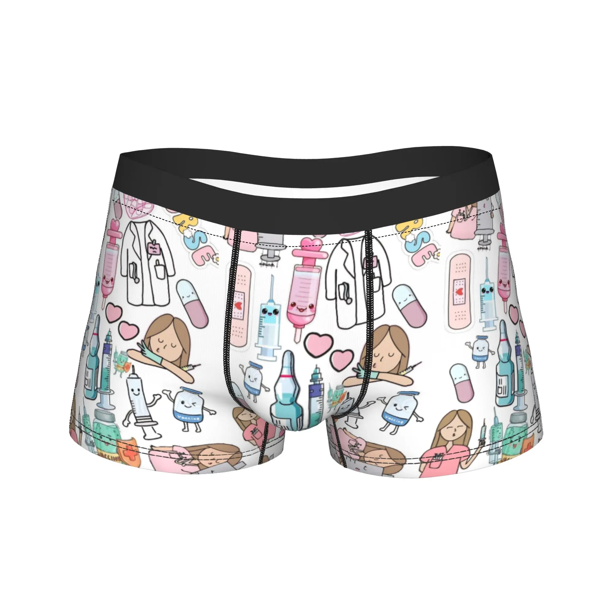 

Enfermera En Apuros Medical Nurse And Doctor Underwear Male Panties Custom DIY Breathable Trunk Quality Boxer Brief Plus Size