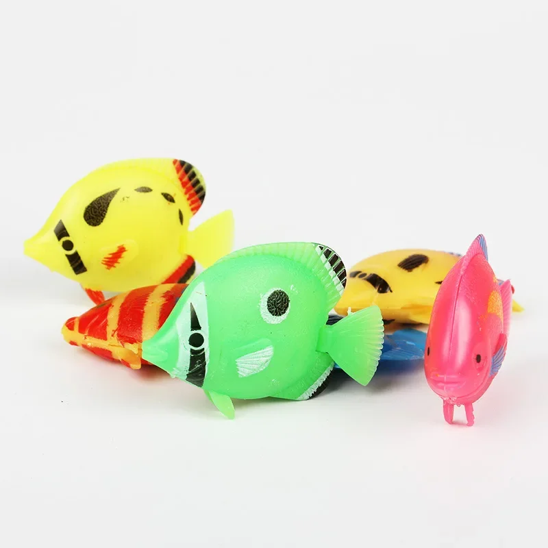 10 قطعة عشوائي الاصطناعي البحرية الأسماك الاستوائية حوض السمك زخرفة الأسماك البلاستيكية العائمة خزان الأسماك اكسسوارات الديكور