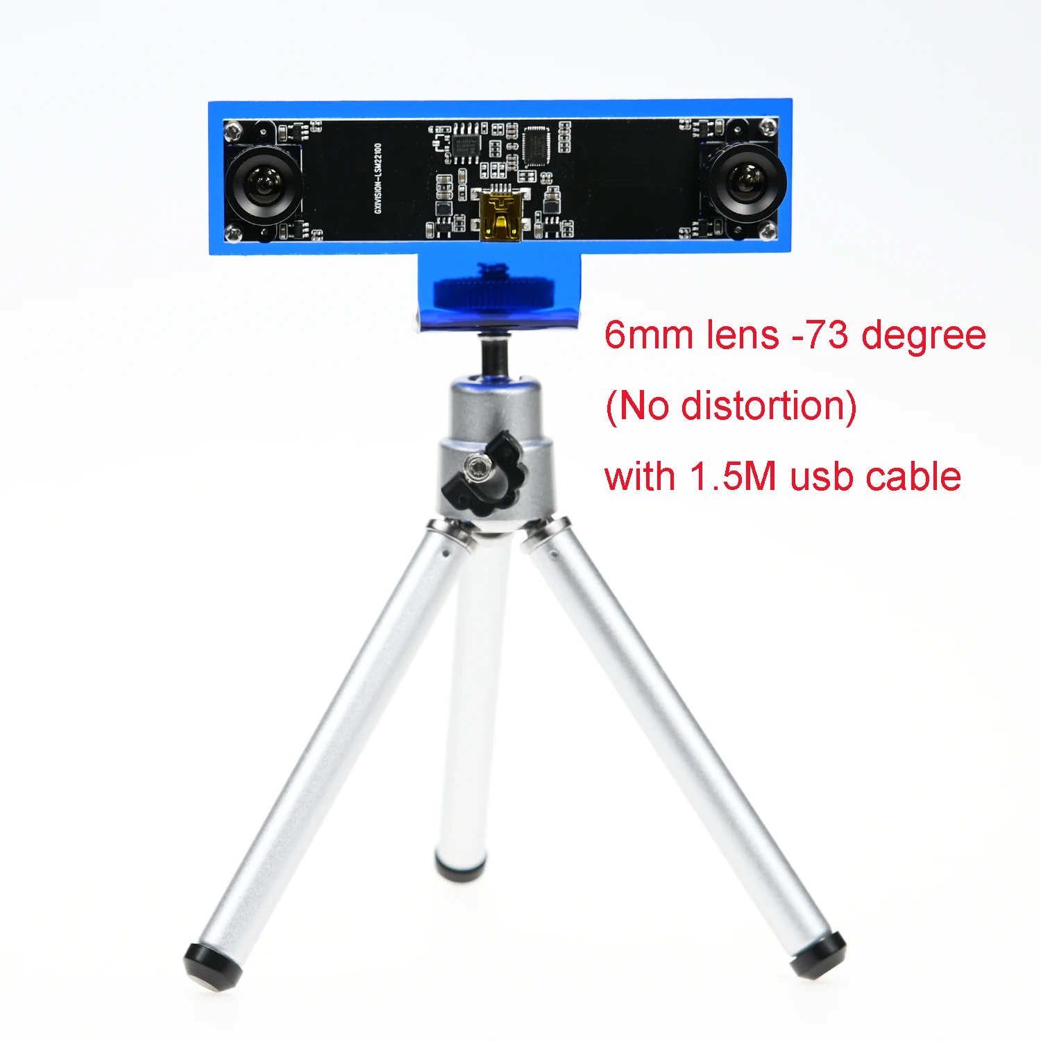 2MP USB Camera Module With Dual lens , Synchronized Same Frame,30fps 2560x720,Fixed Focus,For Windows Linux Android Raspberry Pi