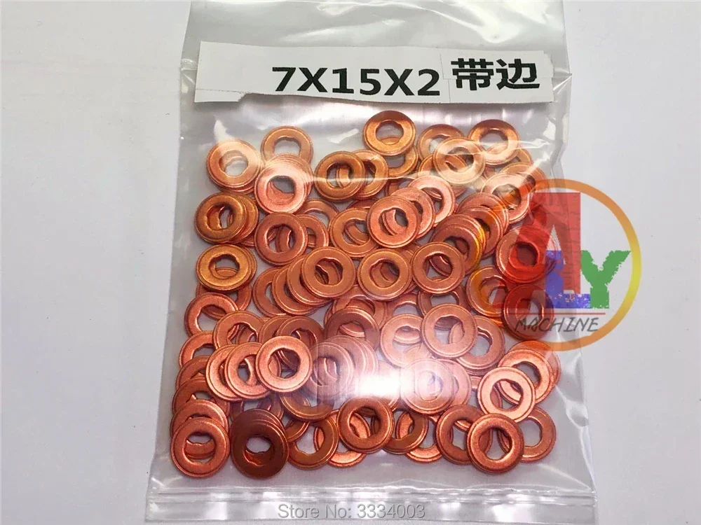 FREE SHIPPING 7x15mm/9x18mm CRIN Diesel Common Rail Injector Copper Seal Washer Gasket Ring Repair Kits