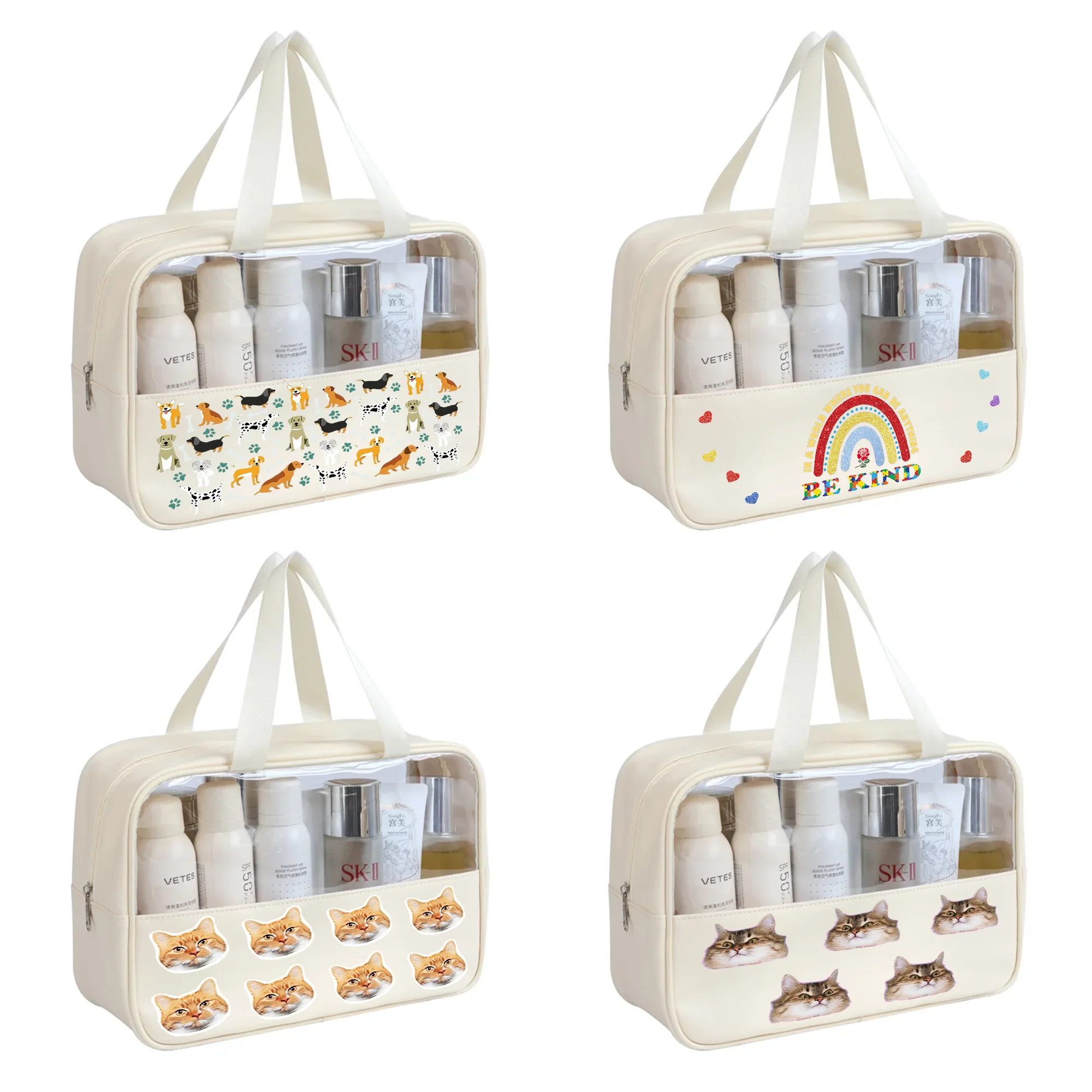 

Waterproof Toiletry Bags Large Capacity Makeup Toiletry Cosmetic Storage Pouch For Women Creative Funny Cat Men Toiletry Bag