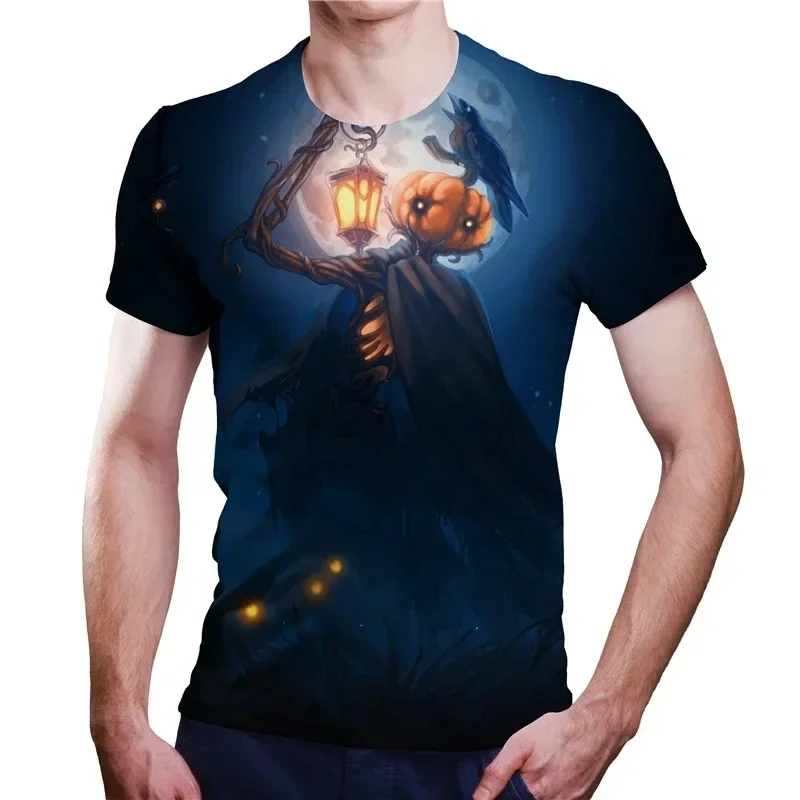 2025 New Men's Heavy Metal Rock 3D Printed T-shirt Summer Casual Fashion Street Hip Hop Oversized Short Sleeve Shirt image 3