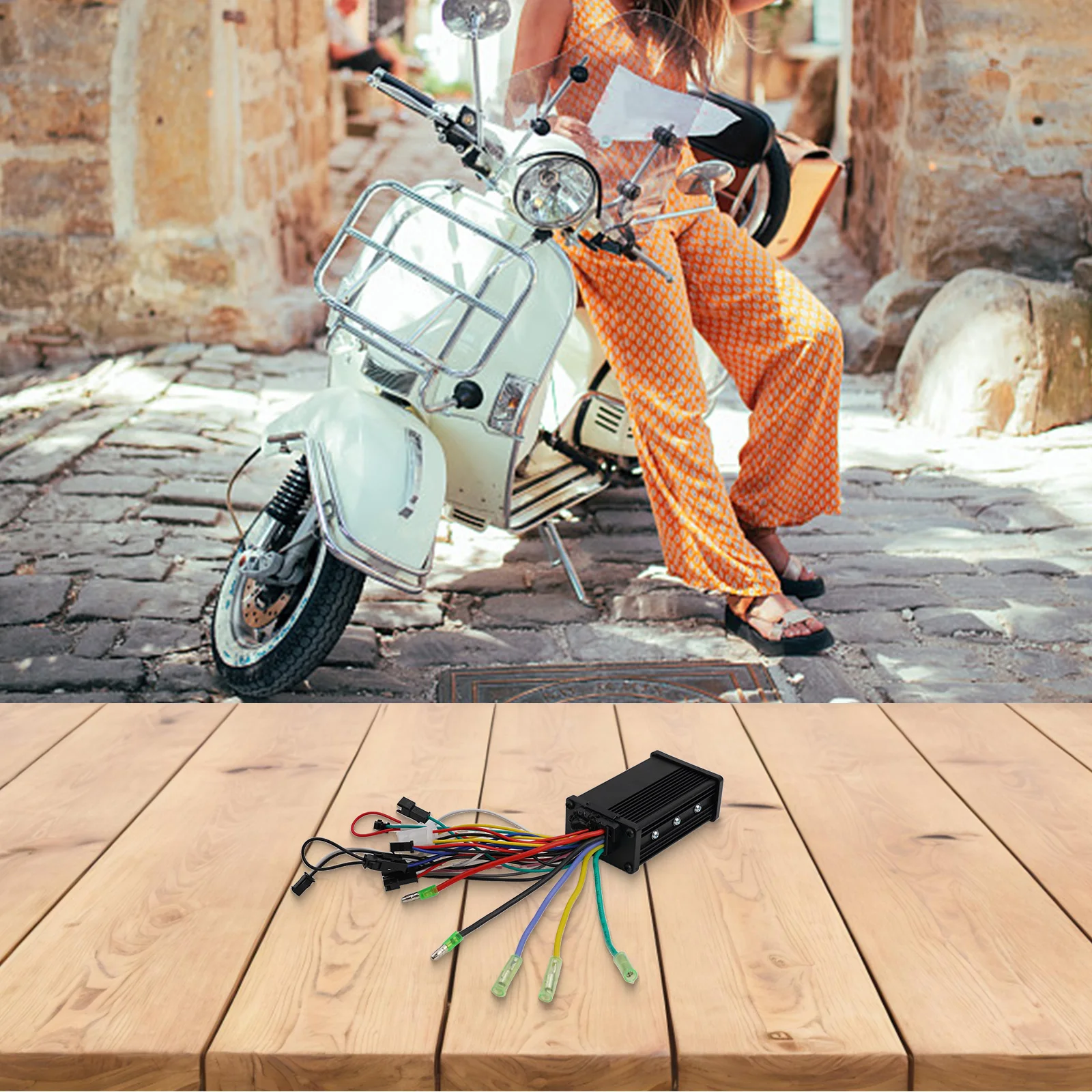 

Контроллер электронного велосипеда 250 Вт, бесщеточный контроллер 24 В-48 В, хорошее рассеивание тепла, низкая скорость взлома, модернизация электронного велосипеда, простая установка