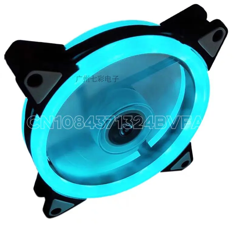 

Pure White Aurora RGB Solar Eclipse Colorful Fan Case Fan 12cm Silent Forward and Reverse RGB Cooling Fan