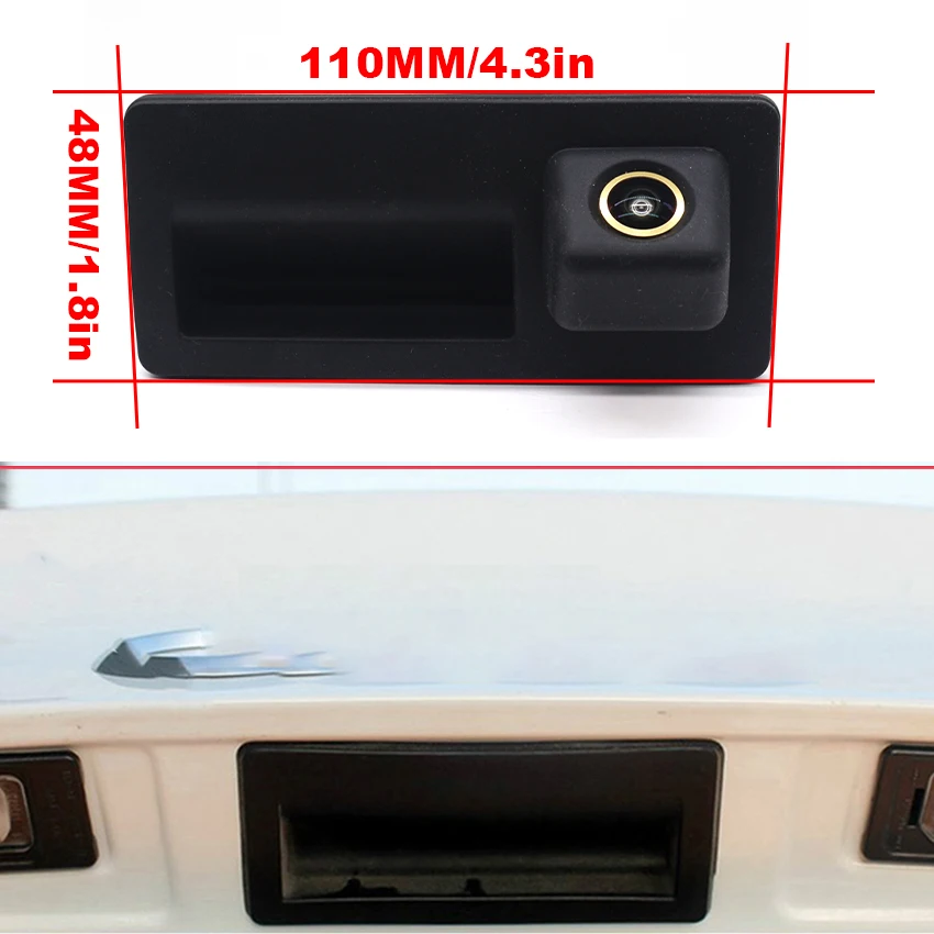 Rear View Camera For Audi A6 C7 4G Avant Allroad 2011~2018 Trunk Handle Backup Waterproof Parking Reversing HD CCD Golden Camera view 2