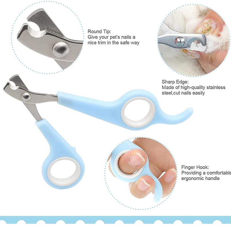 4-teiliges Kaninchen-Pflegeset mit Tränenfleckenentferner, Kämmen, Krallenschere, Doppelseitiger Shampoo-Badebürste, Hamster- und Kaninchenzubehör – Detail 4