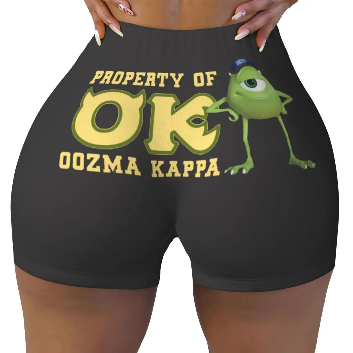 Custom Monsters University Mike - Property Of OK Workout Shorts Women Gym Volleyball Running Yoga Shorts