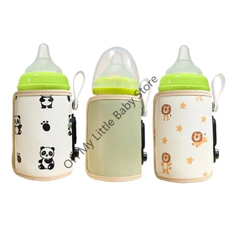 M76C المحمولة حليب الطفل الحرارة حارس زجاجة الطفل دفئا حقيبة 6 التروس قابل للتعديل السفر زجاجة دفئا غطاء USB جهاز تدفئة الزجاجة