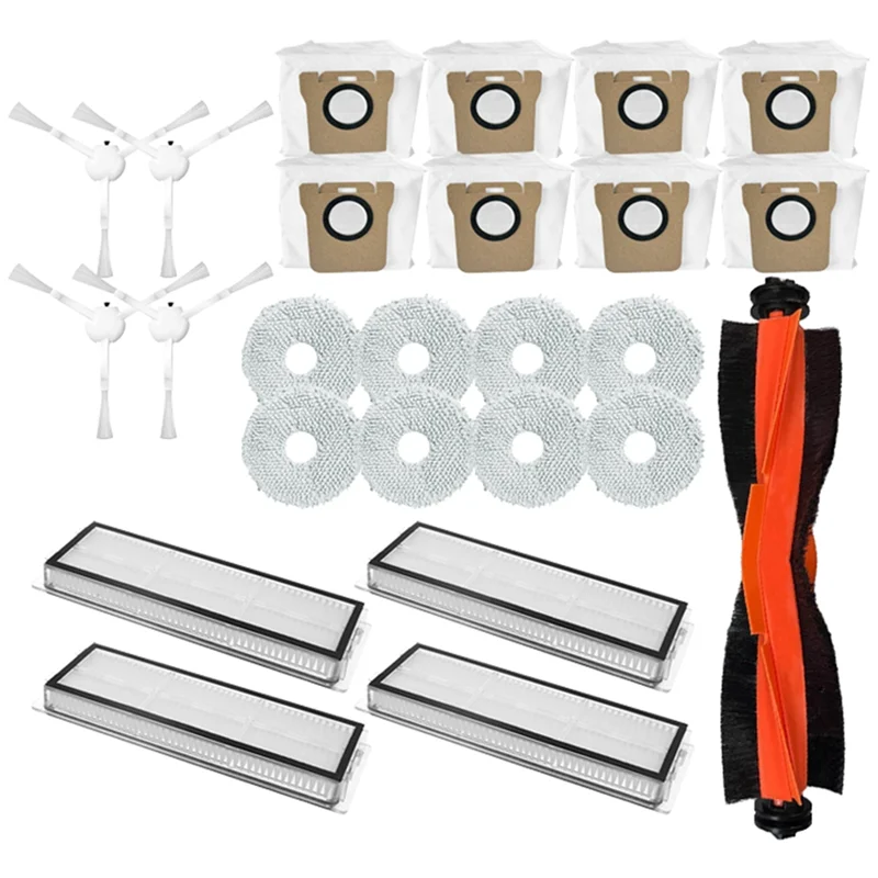 A86I-25PCS cepillo filtro HEPA paño de mopa bolsa de polvo para Xiaomi X20 +/X10 +/X20 Plus/X10 Plus accesorios de repuesto para aspiradora