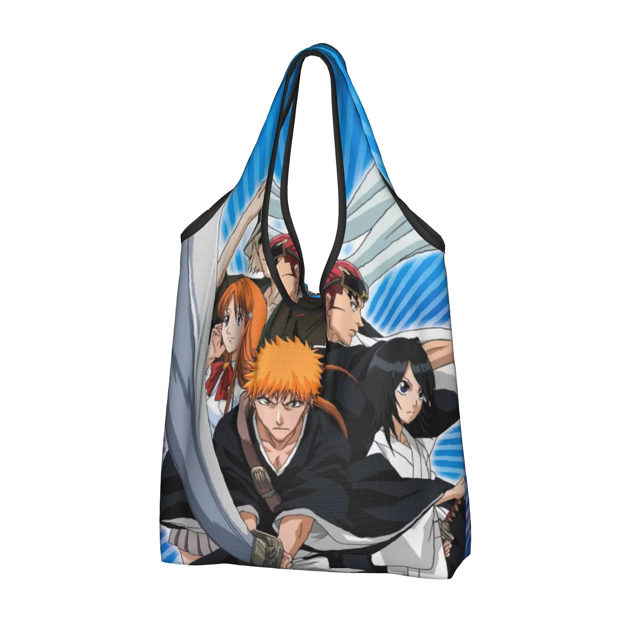 Kawaii Printing B-Bleaches Classic  Anime Tote Shopping Bag Portable Shopper Shoulder Cartoon  Handbag