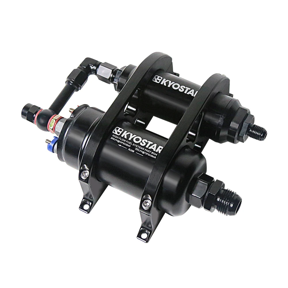 

Universal Pressure 75PSI 300LPH External Fuel Pump With Bracket Kit & Filter AN8