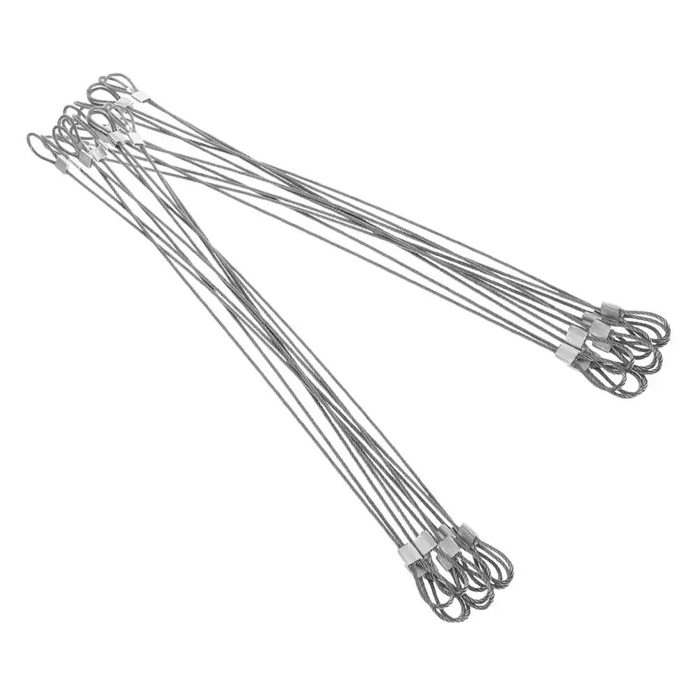

20 Pcs Stainless Steel Wire Rope Aluminum Sleeve Heavy Duty Security Cable Quick Fixation Antidrop Design Versatile Applications