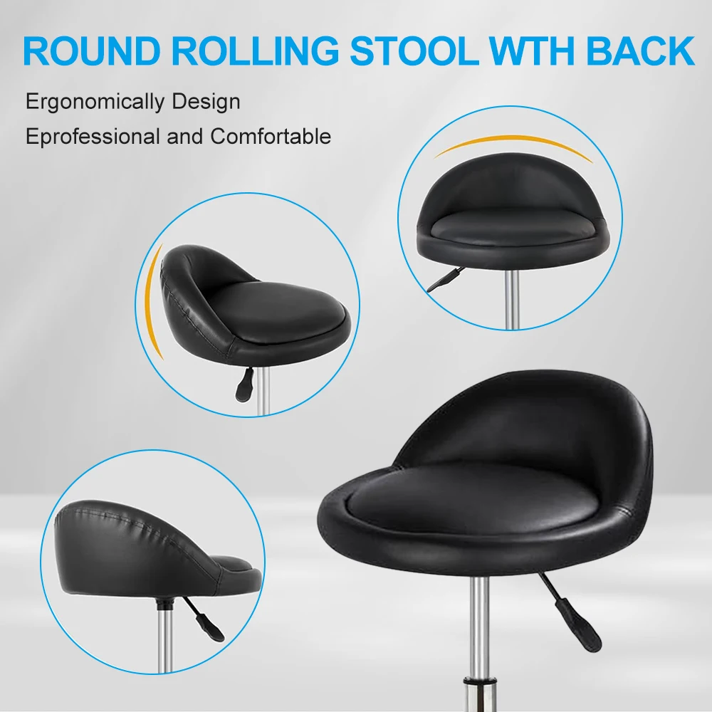 بو الجلود رفع كرسي الجمال مقعد الأسنان قطب تعديل الارتفاع كرسي العمل للمنزل صالون الشعر كرسي مكتب البراز #4