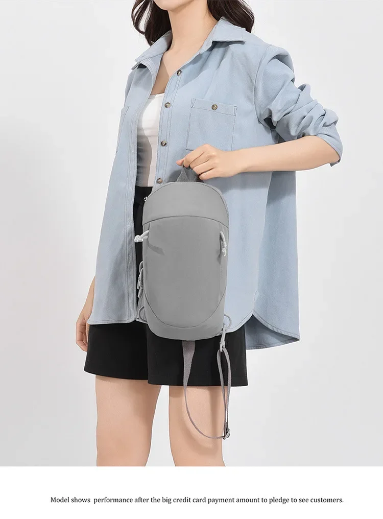 유니섹스 경량 아웃도어 백팩 크로스바디 백, 스타일리시하고 심플한 디자인, 안티마그네틱, 단색, 다용도 체스트 백 가방