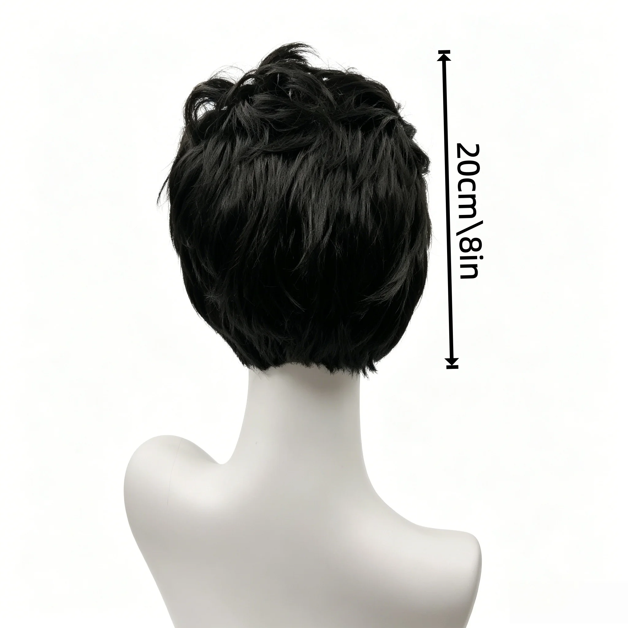 Men's Short Wig, New Men's Texture Perm, Suitable for Daily Wear, Gatherings and Other Synthetic Fluffy Wig Covers