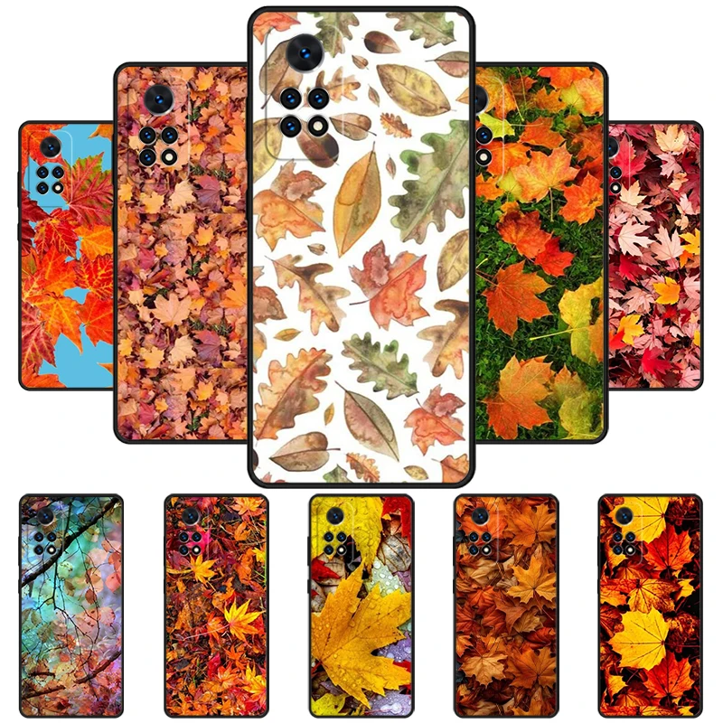 Beautiful Fall Leaves Phone Case For Redmi Note 11 EPro 11S 10 10T 9S Promax 8 Pro Xiaomi Mi 10 11 12X 12S Ultra Cover