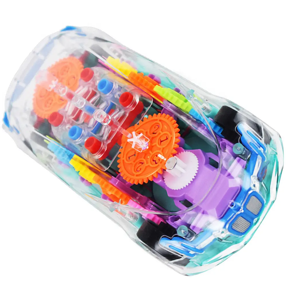 

Electric Colorful Light Musical Car Electronic Transparent Racing Vehicle for Kids Educational Movement Party Favor Gift